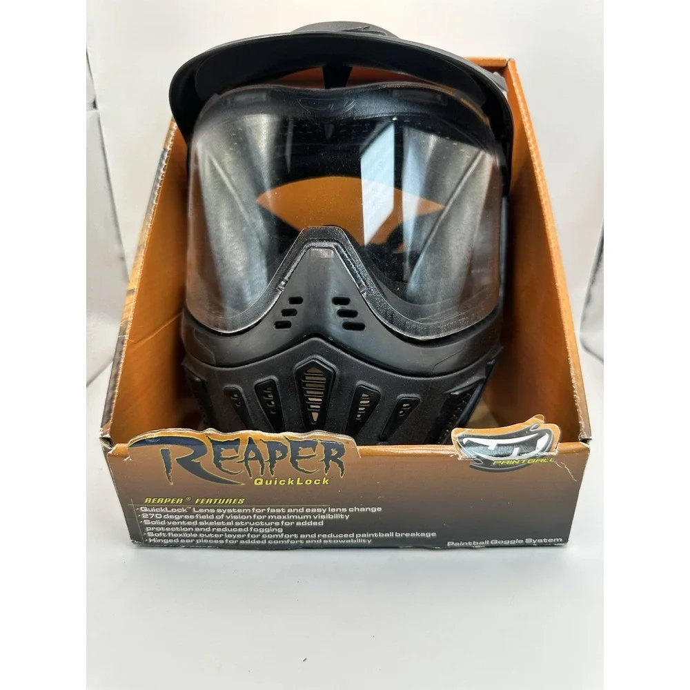 JT Quick Lock Paint Ball Mask Black, One Size
